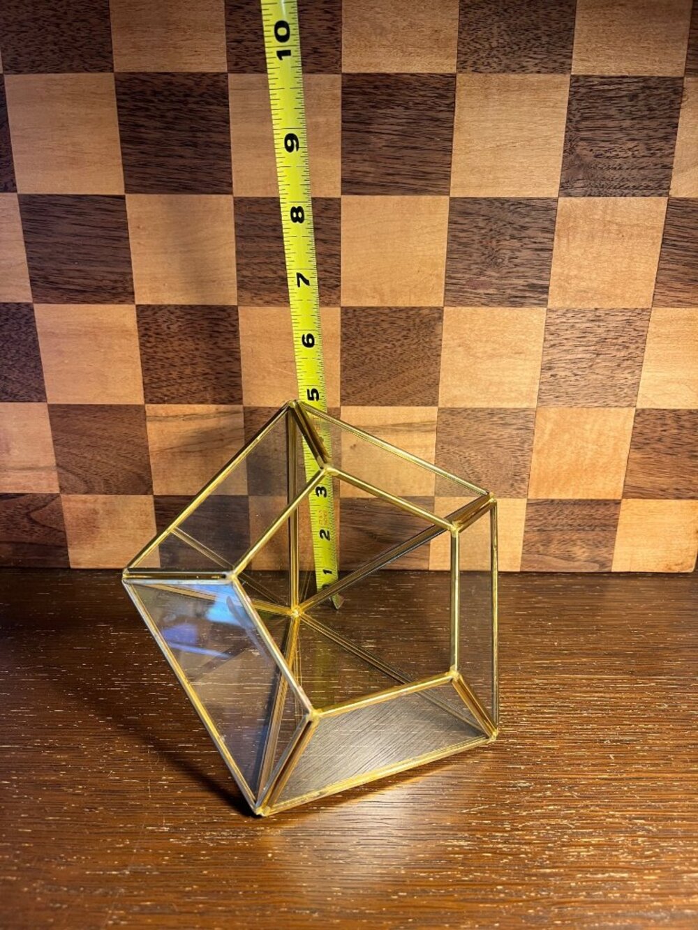 Metal and Glass Geometric Terrarium - Picture 3 of 3